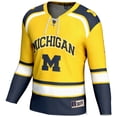 thumbnail image 2 of Men's GameDay Greats #1 Maize Michigan Wolverines Hockey Jersey, 2 of 4