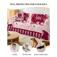 thumbnail image 4 of Light Pink Valentines Day Sofa Covers for 2-3 Cushion Couch L-Shaped Sectional, Love Hearts Romantic Farmhouse Washable Sofa Covers Slipcover for Living Room Furniture, Couch Cover Blanket 71"x134", 4 of 9