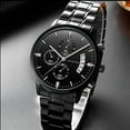 thumbnail image 6 of Vava Voom men stainless steel watches classic business Black Clock man 3Bar waterproof calendar quartz luxury mens wristattch free shipping, 6 of 10