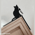 thumbnail image 3 of Glowneon Black Cat Murder Above Door Decor, Cat Door Corner Metal Art, 3 of 5