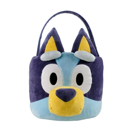 Bluey Jumbo Plush Easter Basket, 11 inches Tall, Blue, by Ruz