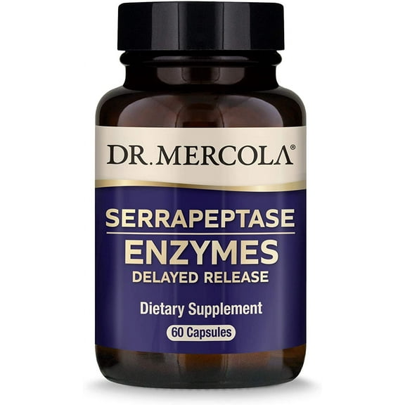 Dr. Mercola Serrapeptase Enzymes, 60 Servings (60 Capsules)