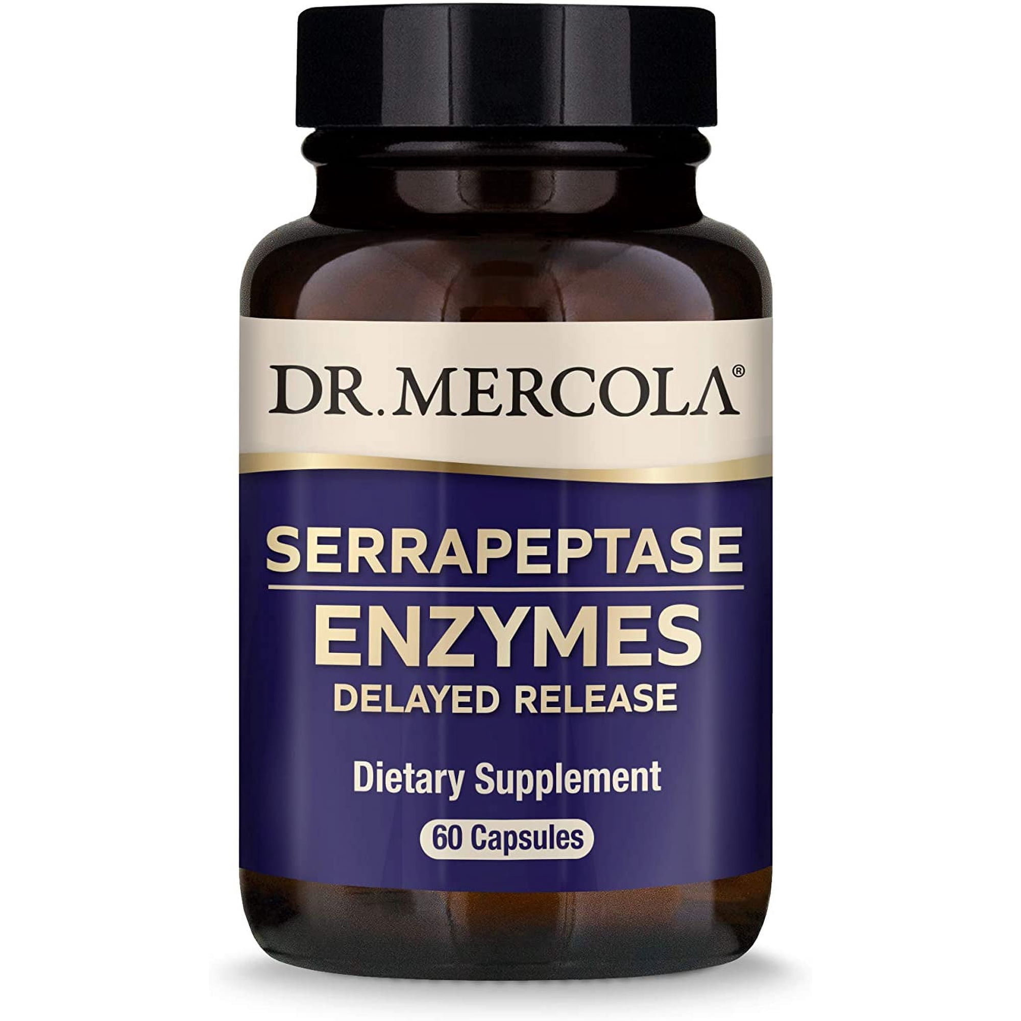 Dr. Mercola Serrapeptase Enzymes, 60 Servings (60 Capsules)