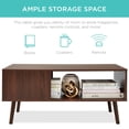 thumbnail image 4 of Best Choice Products Wooden Mid-Century Modern Coffee Accent Table Furniture w/ Open Storage Shelf - Walnut, 4 of 8