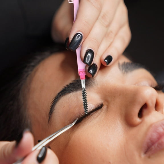 Toyvian Eyebrow Comb Lash Folding Eyelash Comb Separator Red 1Pack