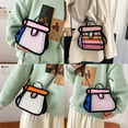 thumbnail image 2 of Huhudde Innovative 2D Cartoon Crossbody Bag Office Handbag Fashionable Shoulder Bags with Chain Strap Satchel Office Purse, 2 of 21