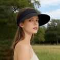 thumbnail image 2 of FUZHIQ Minimalist Wide Brim Sun Visor Hat for Women, Foldable UPF 50+ UV Protection Cap, Lightweight All-Match Hat for Summer Commute Hiking Beach Daily Wear, 2 of 4