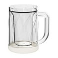Yoloke Freezer Beer Mugs, Double Wall, Insulated Gel Plastic Pint