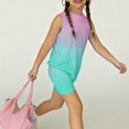 thumbnail image 5 of Grblisyd Outfits for Girls 10-12 Summer Gradient Print Tank Top and Biker Shorts 2 Piece Outfit Kids Cute Clothing Sets, 5 of 6