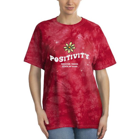 70S Groovy Style Positivity Tie Dye Crystal Women -Image by Shutterstock, Female XX-Large