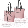 thumbnail image 4 of GRANDTIES Insulated Cooler Tote Bag 30 Can Large Capacity-20L (Peach Crème), 4 of 5