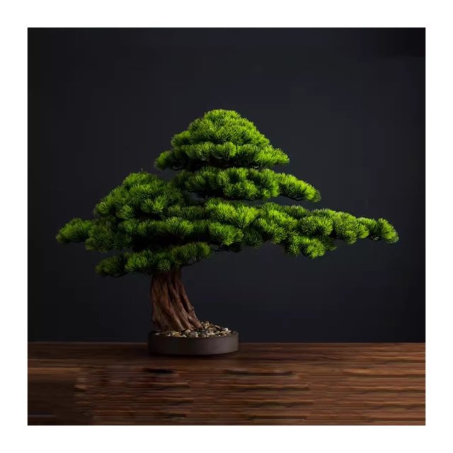 Bonsái Artificial de estilo chino for sala de estar, decoraciones de plantas simuladas, pinos artificiales, decoración de plantas, decoración de porche