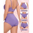 thumbnail image 3 of GAI YI Women's High-Waist Tummy Control Girdle Panties Ladies Panties for Women Full Coverage Underwear 2Black+2Lavender L, 3 of 6
