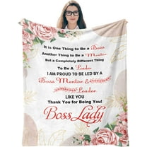 Boss Lady Gifts For Women, Gifts For Female Boss Blankets 60"x50", Boss Day Gifts, Boss Appreciation Gifts For Women, Boss Birthday Gifts For Women, Going Away Gift for Boss, Boss Gifts For Christmas