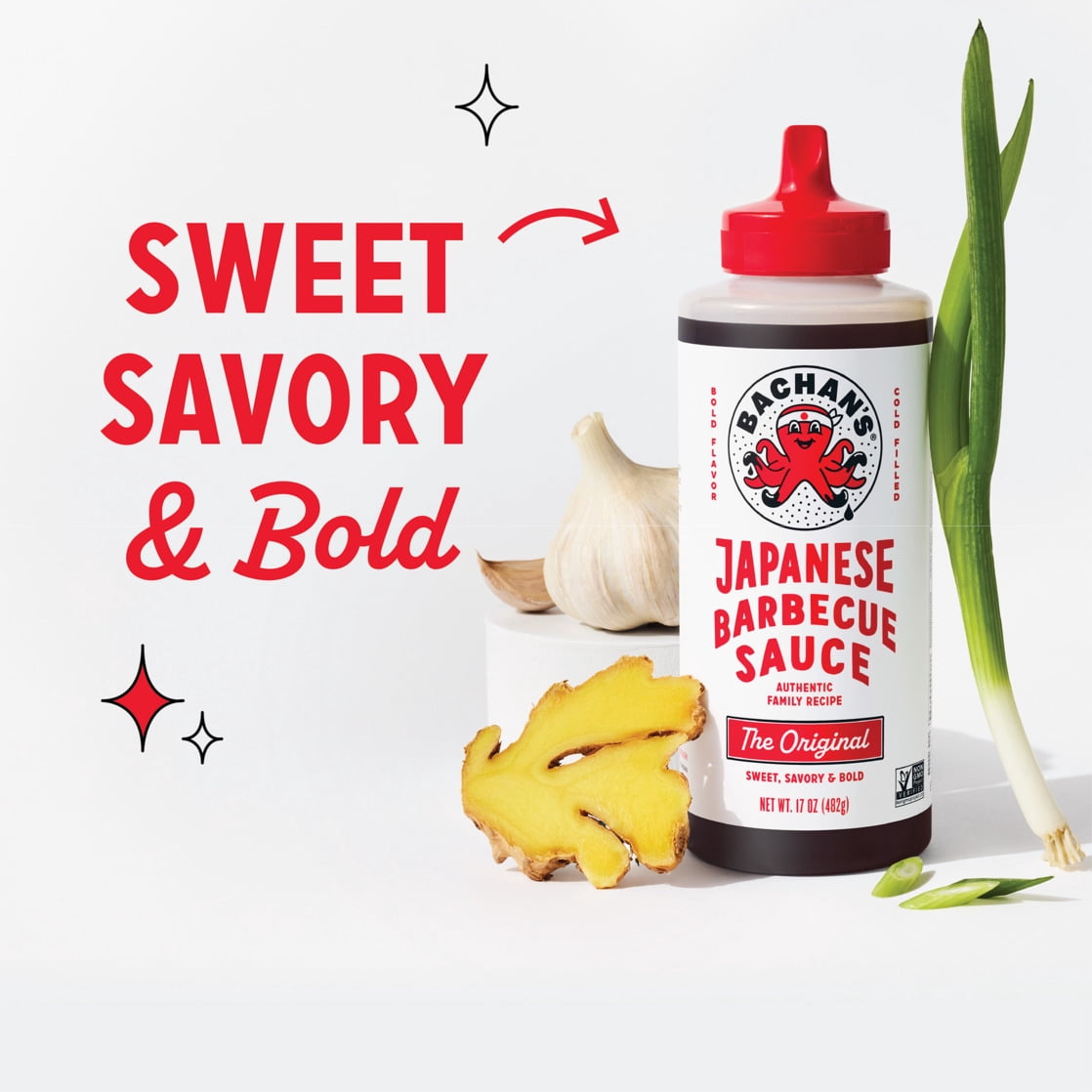 Bachan's The Original Japanese BBQ Sauce, 17oz Bottle - Bold, Fresh, Umami Flavor