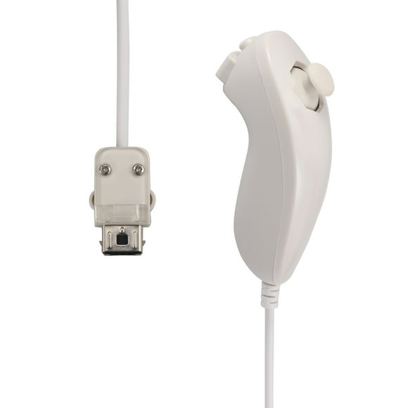 Wii Wii Wii Manettes Nunchuck, Manette Nunchuk Télécommande Manette de Jeu Vidéo Joystick pour Console U (Blanc)