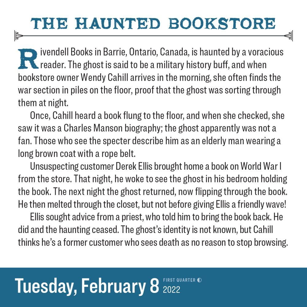 A Year Of Ghost Stories PageADay Calendar 2024 Heath Elizabeth