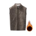 thumbnail image 2 of AnuYalue Big and Tall Knit Vest for Men Fashion Fall Winter Full Zip Vests Fleece Stand Collar Sleeveless Jacket Casual Solid Color Sweater Coat, 2 of 8