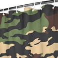 thumbnail image 4 of Camo Shower Curtain 36x72 Inch - Military Tactical Army Woodland Desert Camouflage Waterproof Bath Curtain with 12 Hooks, Fade-Resistant Polyester Fabric, Quick Dry & Machine Washable for Home/Hotel, 4 of 5