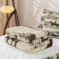 thumbnail image 5 of Erosebridal Rustic Farmhouse Cowboy Zipper Twin Comforter Sets with Fitted Sheet and 2 Pillowcases,Sketch Style Zipper Bedding Set,Reversible,4pcs, 5 of 7