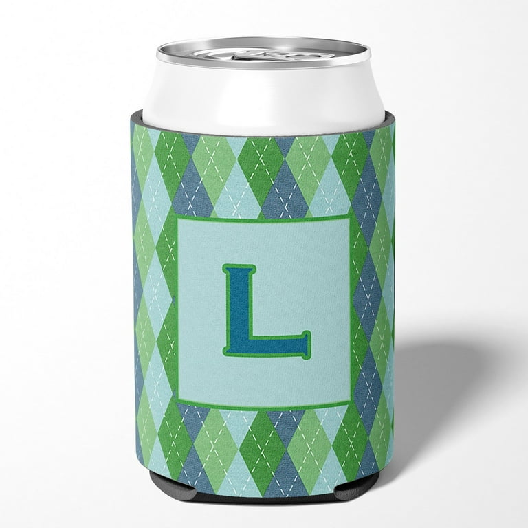 Letter L Initial Monogram - Blue Argoyle Can or Bottle Hugger