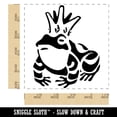 thumbnail image 2 of Frog Prince with Crown Square Rubber Stamp Stamping Scrapbooking Crafting - Small 1.25in, 2 of 7
