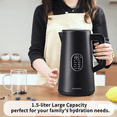 thumbnail image 4 of 1.5L Electric Tea Kettle, Temp Control Display, Keep Warm, Auto Shut-Off, Black, 4 of 7