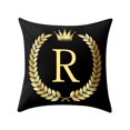 thumbnail image 1 of PYPESEEWY Ofertas Decoración del Hogar Sala de Estar Funda de Almohada Funda de Almohada con Letras Negras y Doradas Funda de Cojín para Sofá Decoración del Hogar Fundas de Almohada con Cremallera, 1 of 1