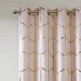 thumbnail image 4 of Intelligent Design Raina Total Blackout Metallic Print Grommet Top Curtain Panel, 4 of 6