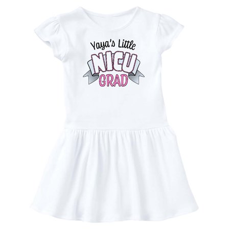 

Inktastic Yaya s Little Nicu Grad in Pink with Banner Gift Baby Girl Dress