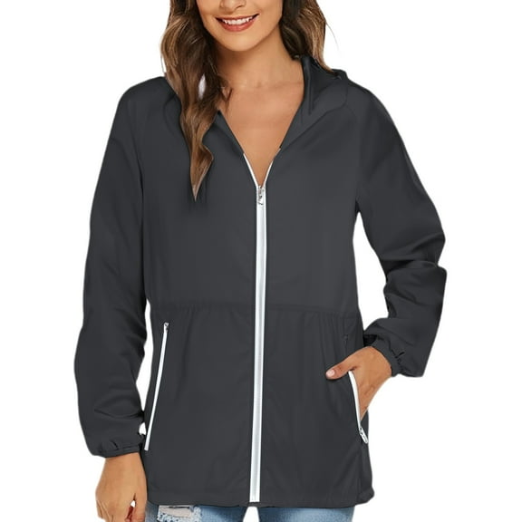 Quick Dry Women's Sun Protection Raincoat Windproof Lightweight Outdoor Jacket for Hiking
