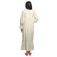 thumbnail image 4 of Moomaya Robe de Nuit Maxi à Manches Longues Imprimée Boutonnée en Coton, 4 of 5