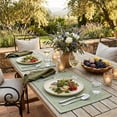 thumbnail image 7 of Sm:)e Sage Green Placemats 12 x 18 Inch Set of 4, Seasonal Washable Kitchen Dining Table Decoration for Home Party,240g（0.53lb）, 7 of 7