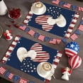 thumbnail image 3 of MIZHONA 4th of July Placemats Set of 4 American Flag Heart Table Place Mats Patriotic Decorations 12x18 inch, 3 of 5