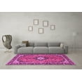 thumbnail image 3 of Ahgly Company Indoor Round Medallion Pink Traditional Area Rugs, 7' Round, 3 of 4
