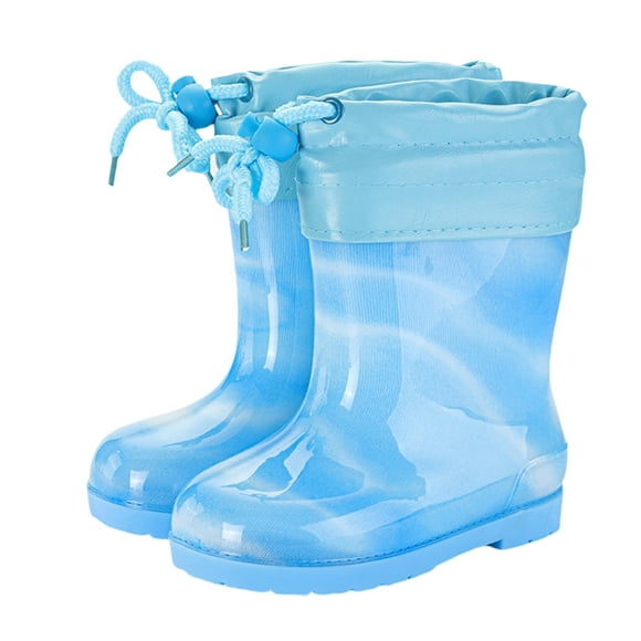 WIFORNT Kids Rainbow Waterproof Boots Non-Slip Lightweight Rubber Rain Shoes for Girls Boys