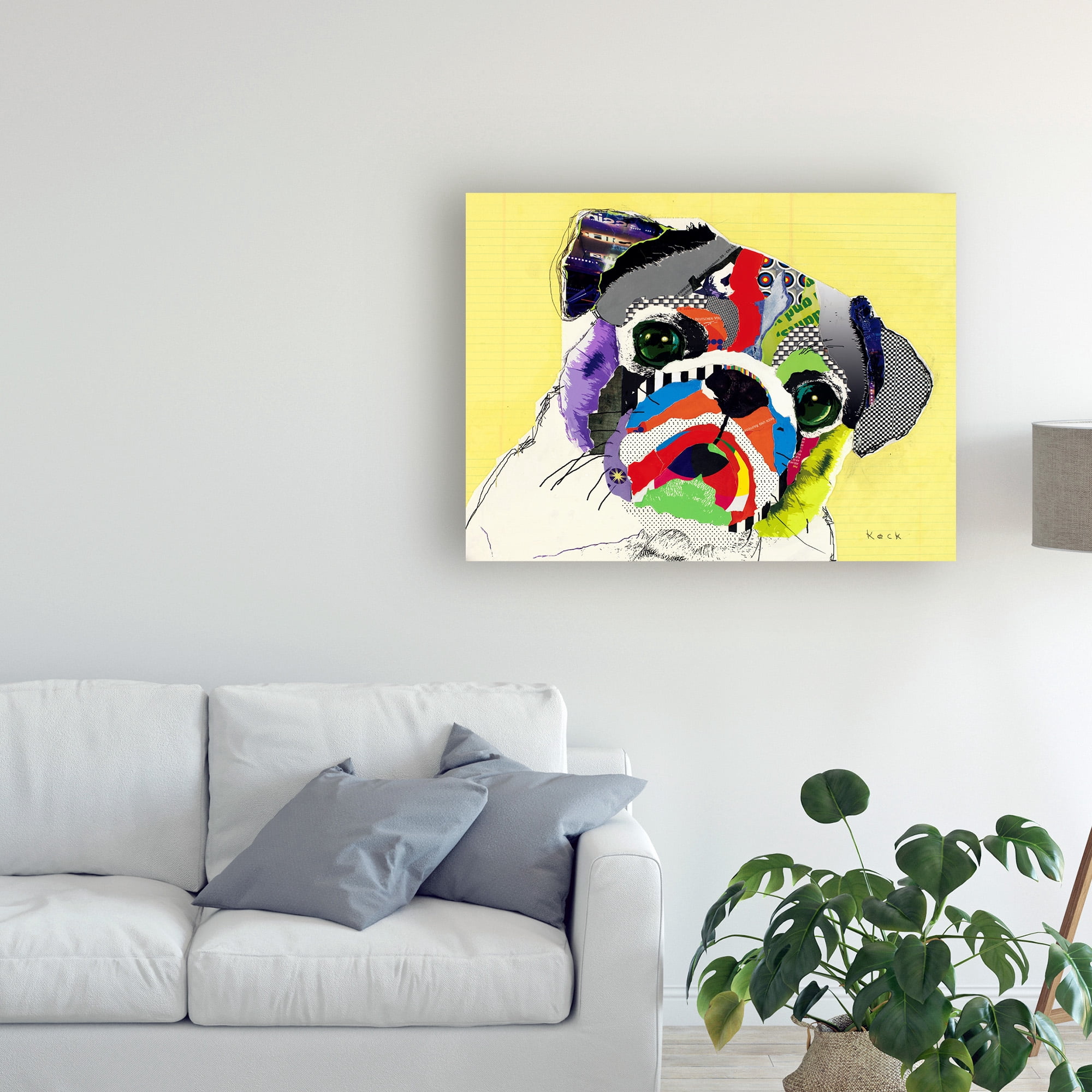 Trademark Fine Art 'Pug Abstract' Canvas Art by Michel Keck