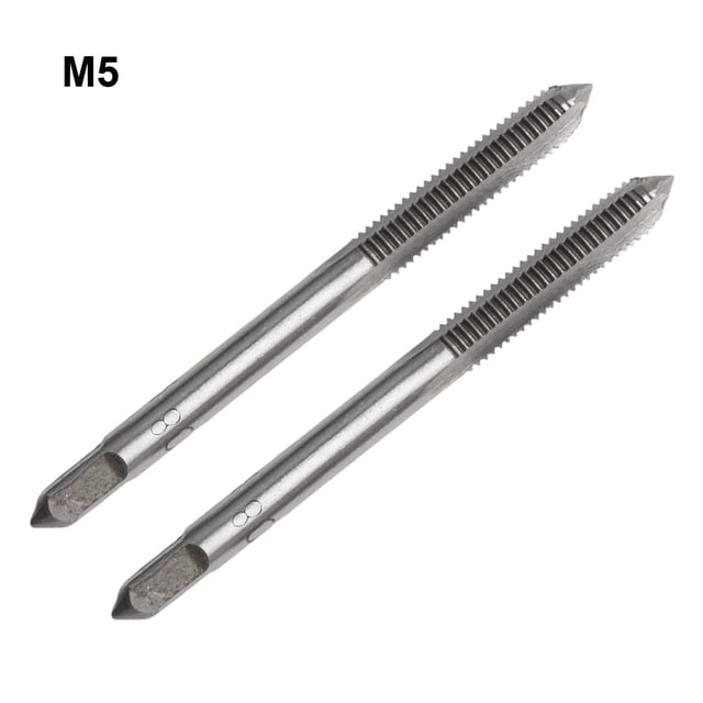BTOER 2pc HSS Standard Metric Thread Thread Tap Set-M16 Screw Tap Drill Bit Kit Silver Straight Flute Plug Tap Hand Tools Accessory