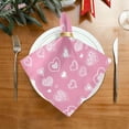 thumbnail image 2 of Coolnut Valentine's Day Love Heart Cloth Napkins Set of 4,Reusable Washable Polyester Dinner Table Napkins for Family,Kitchen,Dining,Party Decor, 2 of 7