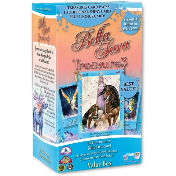 Bella Sara Trading Card Game Treasures Value Box with booster packs - tcg