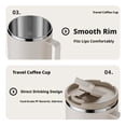 thumbnail image 5 of Insulated Coffee Mug with Lid, Travel Coffee Mug with Lid, Insulated Tumbler with Handle, Premium Thermal Travel Coffee Mug for Ice, Water, Tea for Home, Office - White, 5 of 10