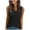 2575#Black, variant on Women's Sleeveless V-Neck Casual Solid Color Blouse Tops for Daily Wear and Various Occasions