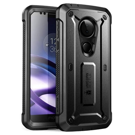 SUPCASE Full-Body Rugged Holster Case for Moto G6 Play, Moto G6 Forge, with Built-in Screen Protector for Motorola Moto G6 Play (2018 Release), Unicorn Beetle Pro Series - Retail Package (Black)