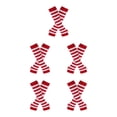 thumbnail image 3 of Transemion Stay In Style With Thick Thighs Long Socks Made With Polyester And Highly Elastic Easy To Wear Red and white 5Set, 3 of 6