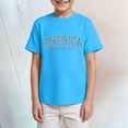 thumbnail image 2 of Gubotare Boys Fourth of July Shirt Toddler Boy's Girl's T Shirts Fashion Cool Prints Gift Trendy Funny Youth Clothes Tops for Kids (Sky Blue,Size 11-12 Years), 2 of 4