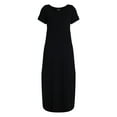 thumbnail image 3 of Time and Tru Women's T-Shirt Maxi Dress with Short Sleeves, Sizes XS-XXXL, 3 of 3