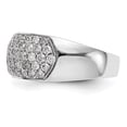 thumbnail image 3 of 14K White Gold Ring Band Wedding Diamond Round , Size 9, 3 of 7