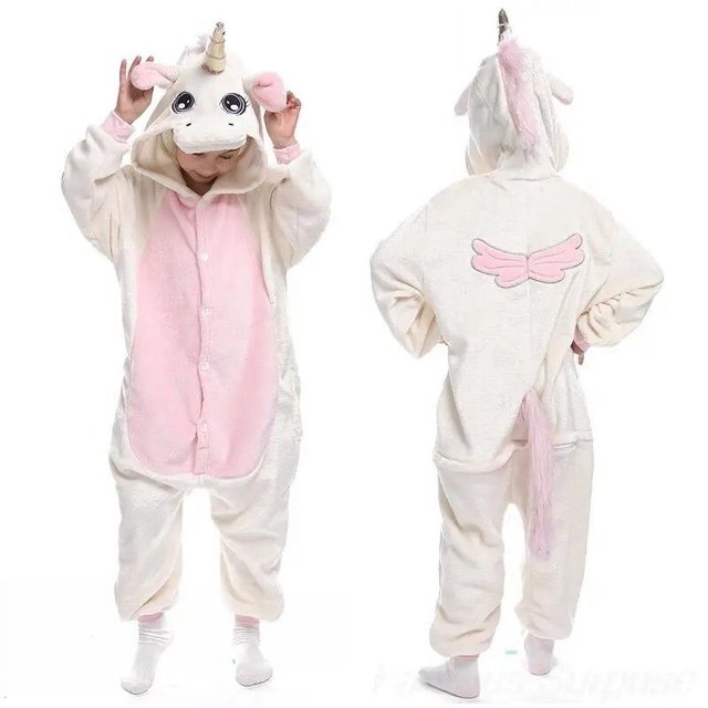 Pijama de dinosaurio Kigurumi para bebé y niño, ropa de franela con dibujos de animales rojos, unicornio, Invierno