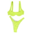 thumbnail image 5 of Sngxgn Women Tummy Control Swimsuits Push Up Bathing Suits(Mint Green,M), 5 of 6