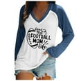 thumbnail image 1 of WEAIXIMIUNG T-Shirts d'Entraînement pour Femmes Cropped Femmes Décontracté Léger Col Rond Sweatshirts Manches Longues Football Graphique Imprimé Pull T-Shirt, 1 of 4